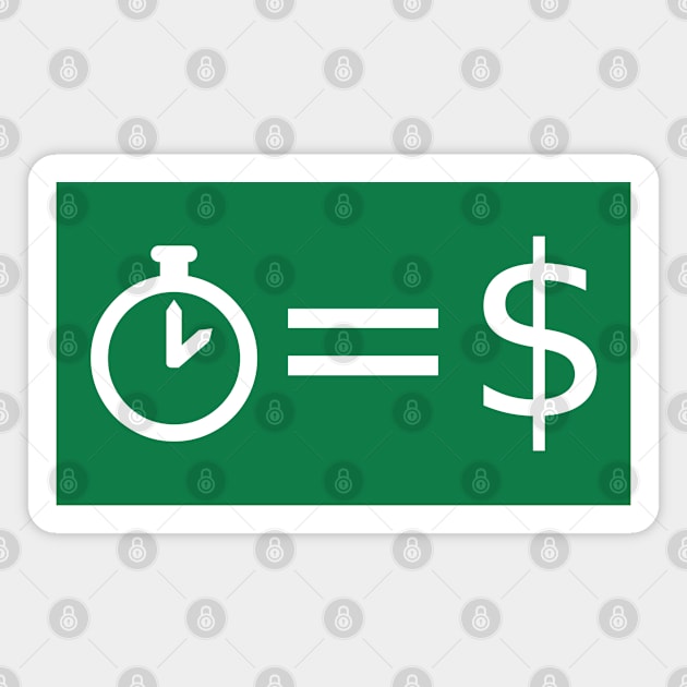 Time Is Money Pictogram Magnet by POD Creations